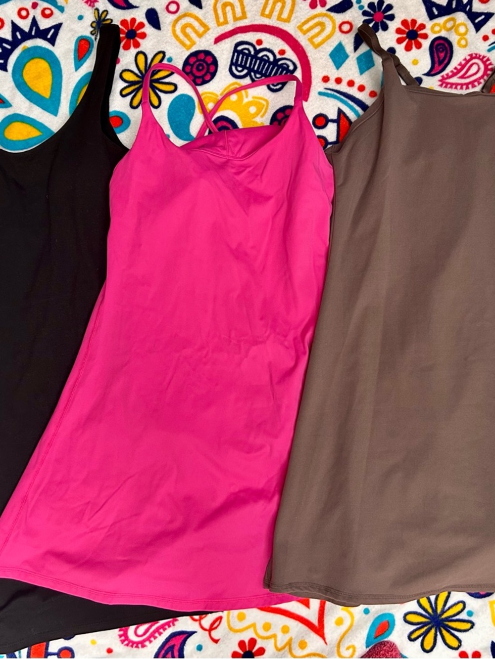Pink, Black & Brown Athletic dresses